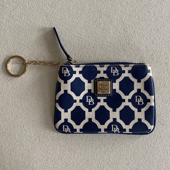 Dooney and Bourke Keychain Wristlet Navy/White - Picture 2 of 10
